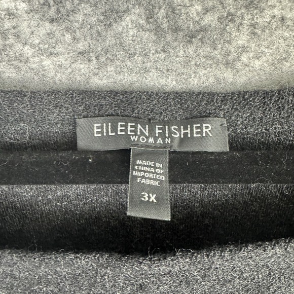 Eileen Fisher Dress 3X Gray Women Wool Cap Sleeve Sheath Career‎ - Picture 2 of 12